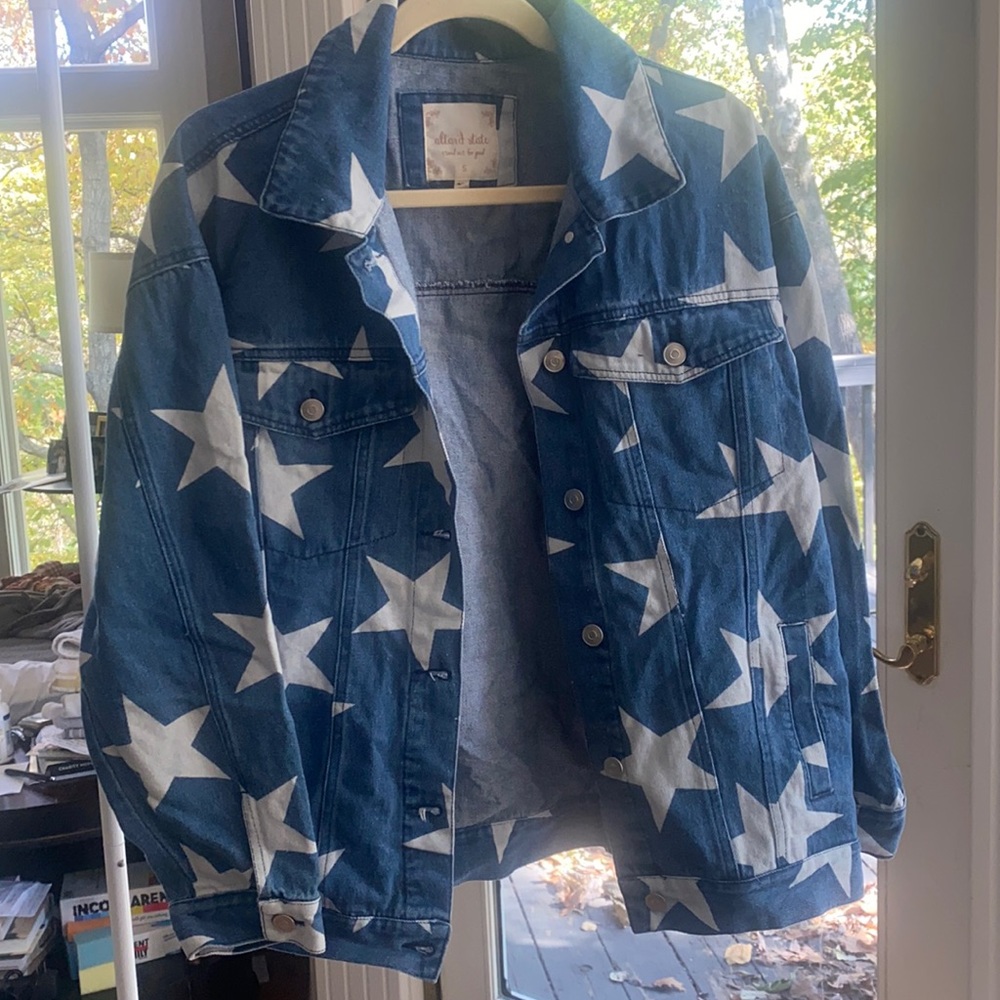 Fun stars ladened Jean jacket from Altar’d State